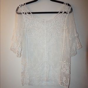 Sheer Lace Cover-Up/Shirt
